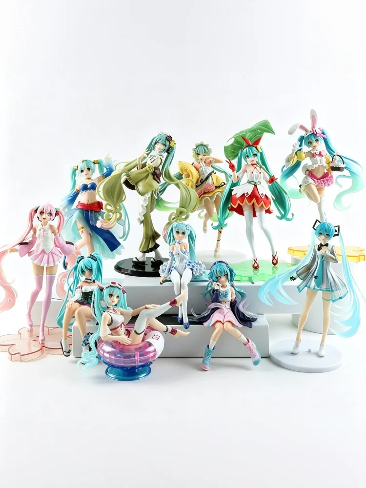 Neue Anime Hatsune Miku Actionfigur Kawaii Sammlerstück Modell Rosa Sakura Kawaiii Puppe Sammlerstücke Spielzeug Tortendekoration