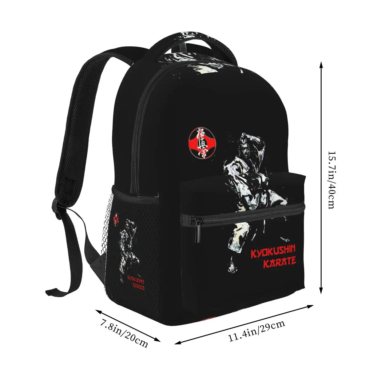 Kyokushi Karate Kumite Scene Backpack Student Boys Girls BookBag Children School Bag Laptop Shoulder Bags for Men Women