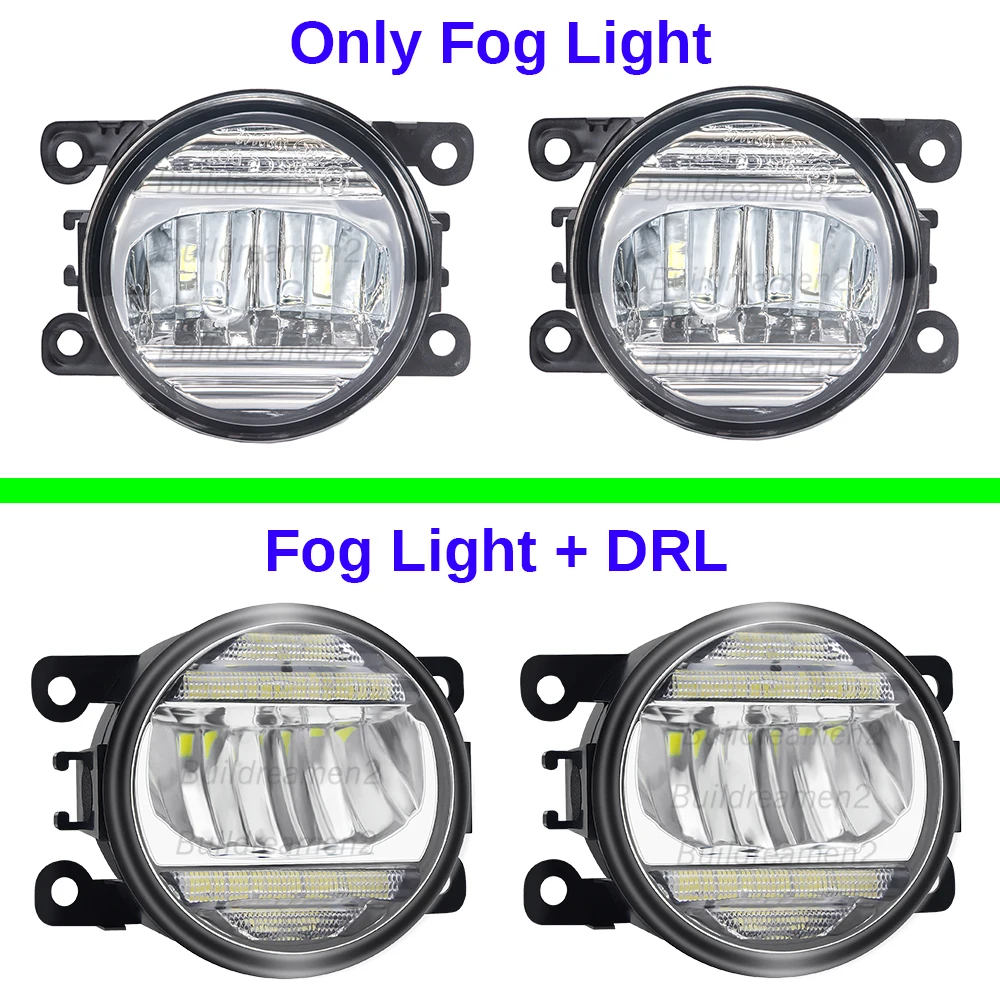 2IN1 Design Car Canbus LED Fog Light Assembly + DRL Daylight For Citroen Berlingo 3/III K9 2018 2019 2020 2021 2022 2023