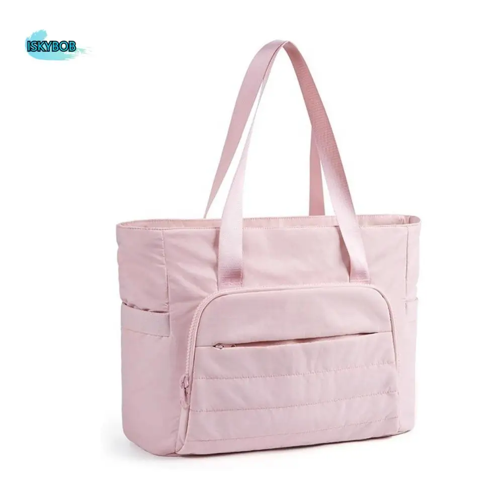 

Простая большая вместительная сумка-тоут для йоги, легкая портативная тканевая сумка на плечо, сумка для хранения, модные женские сумки, спортивные