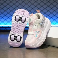 

Прогулочная обувь для мальчиков и девочек, роликовые коньки с двойной сеткой, детские уличные ролики, детские рождественские подарки