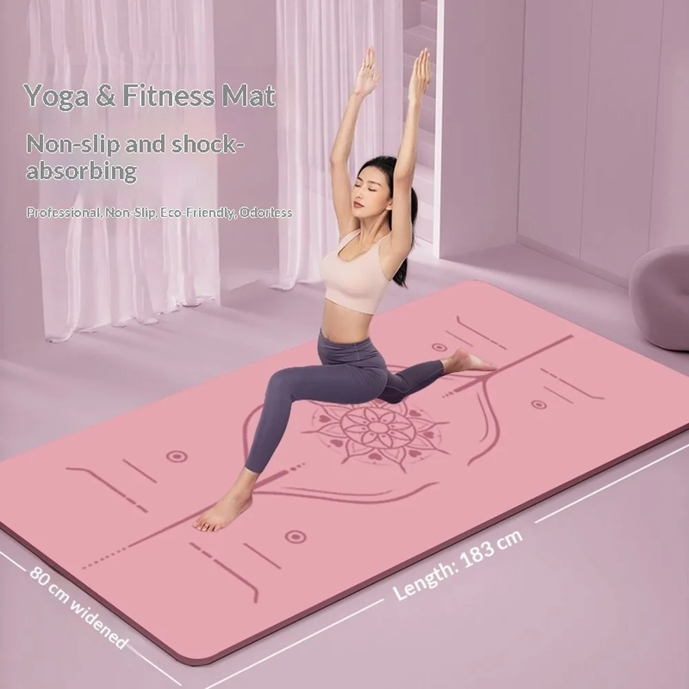 Premium Non-Slip TPE Yoga Mat Thickened Soundproof Fitness Exercise Pad for Home Gym Jump Rope Workout