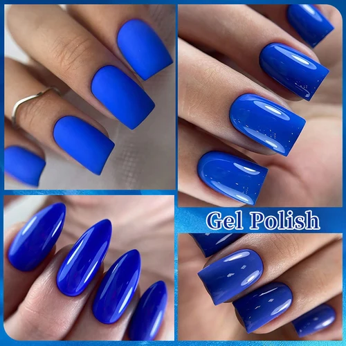 Imagen 2 del producto LILYCUTE 7ML Esmalte de uñas de Gel de Color azul mate Otoño Invierno Color profundo semipermanente Soak Off Nail Art para barniz de Gel de manicura