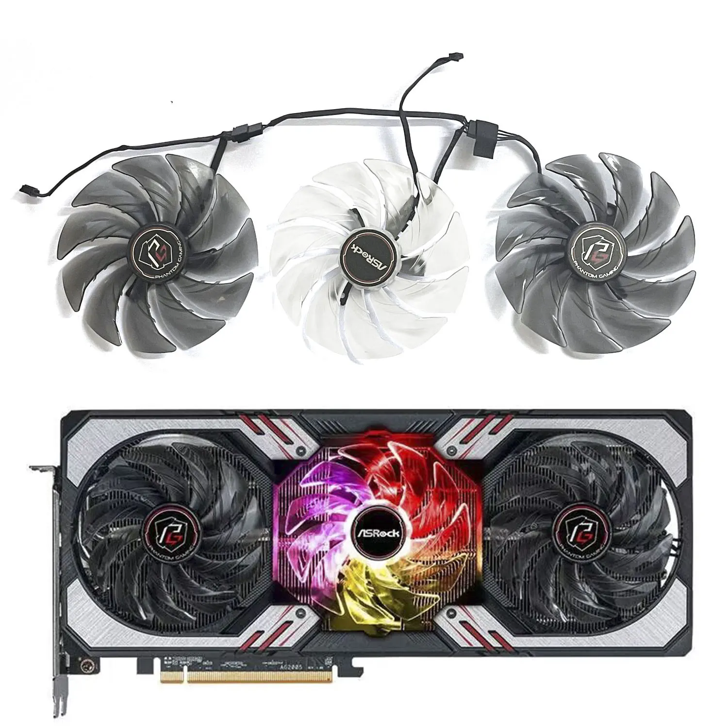 

Brand New Original FDC10U12S9-C DC 12V 0.45A RX6800XT GPU Fan for ASRock RX 6800XT 6900XT Phantom Gaming Graphics Card Cooling