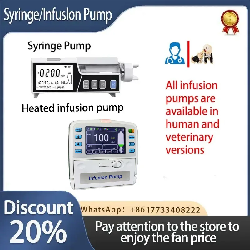 4.3 inch Touch Screen Stackable Type Human or Veterinary Use Syringe Pump Infusion pump LCD real-time Alarm Transfusion