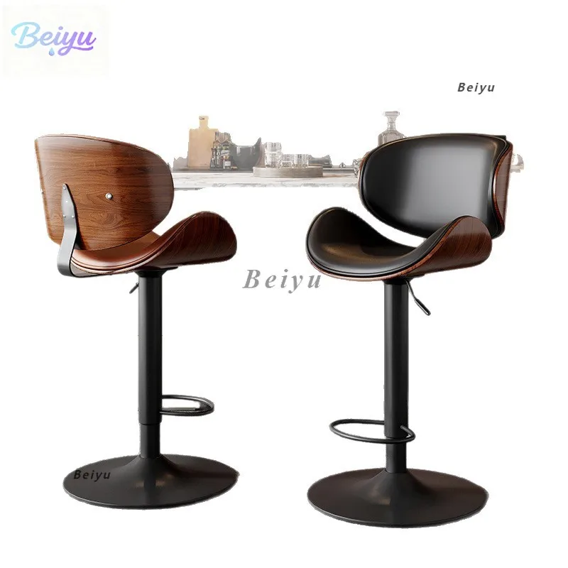 كرسي بار فاخر خفيف يرفع ويدويره، مقعد بار بسيط وحديث، مكتب أمامي للمنزل، كرسي بار، مقعد مرتفع أنيق #1