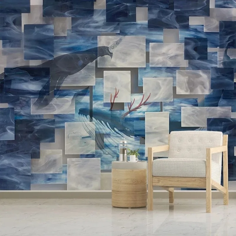 

3D Stereo Abstract Mural Wallpaper Elegant Geometric Pattern Wall Art for Living Room Bedroom Decor Papier Peint
