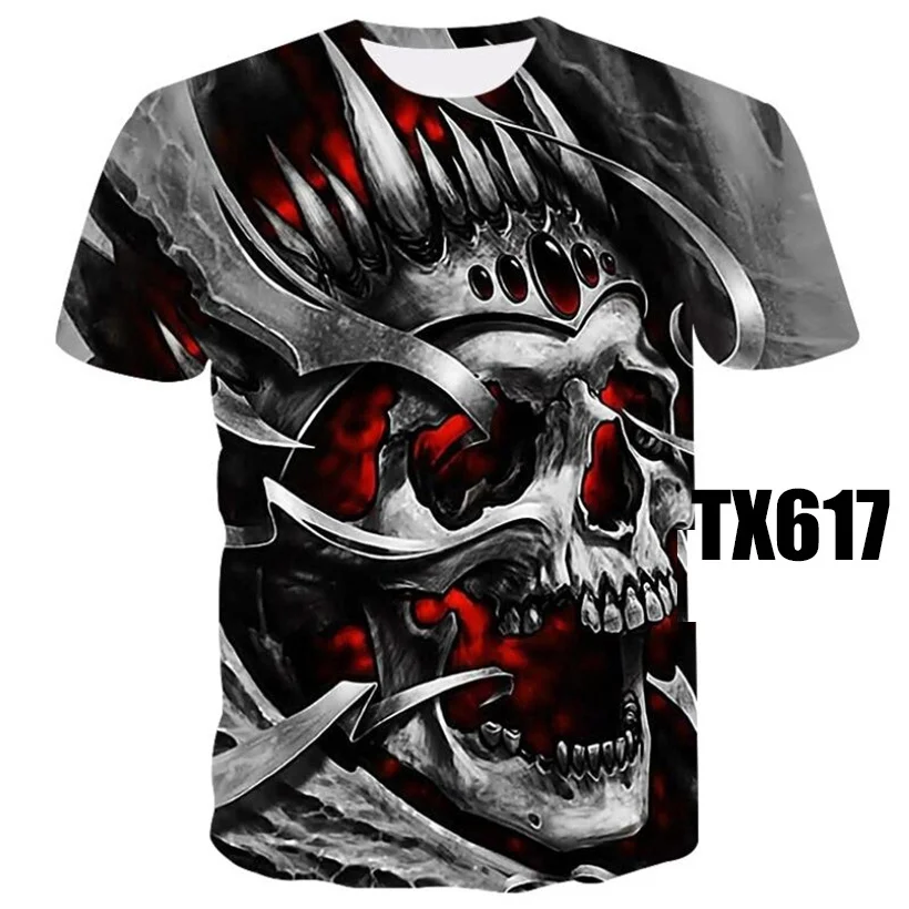 New Casual Skull Poker Printed 3D T-Shirt Men Short Sleeve Tee Shirt Homme Black Design Tee Tops Male Summer Tops Drop Ship