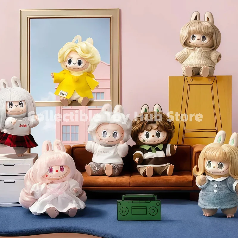 Genuine Pop Mart The Monsters Labubu Hair Salon Series Vinyl Dolls Blind Box Bag Pendants Home Decor As Birthday Gift Cute Doll