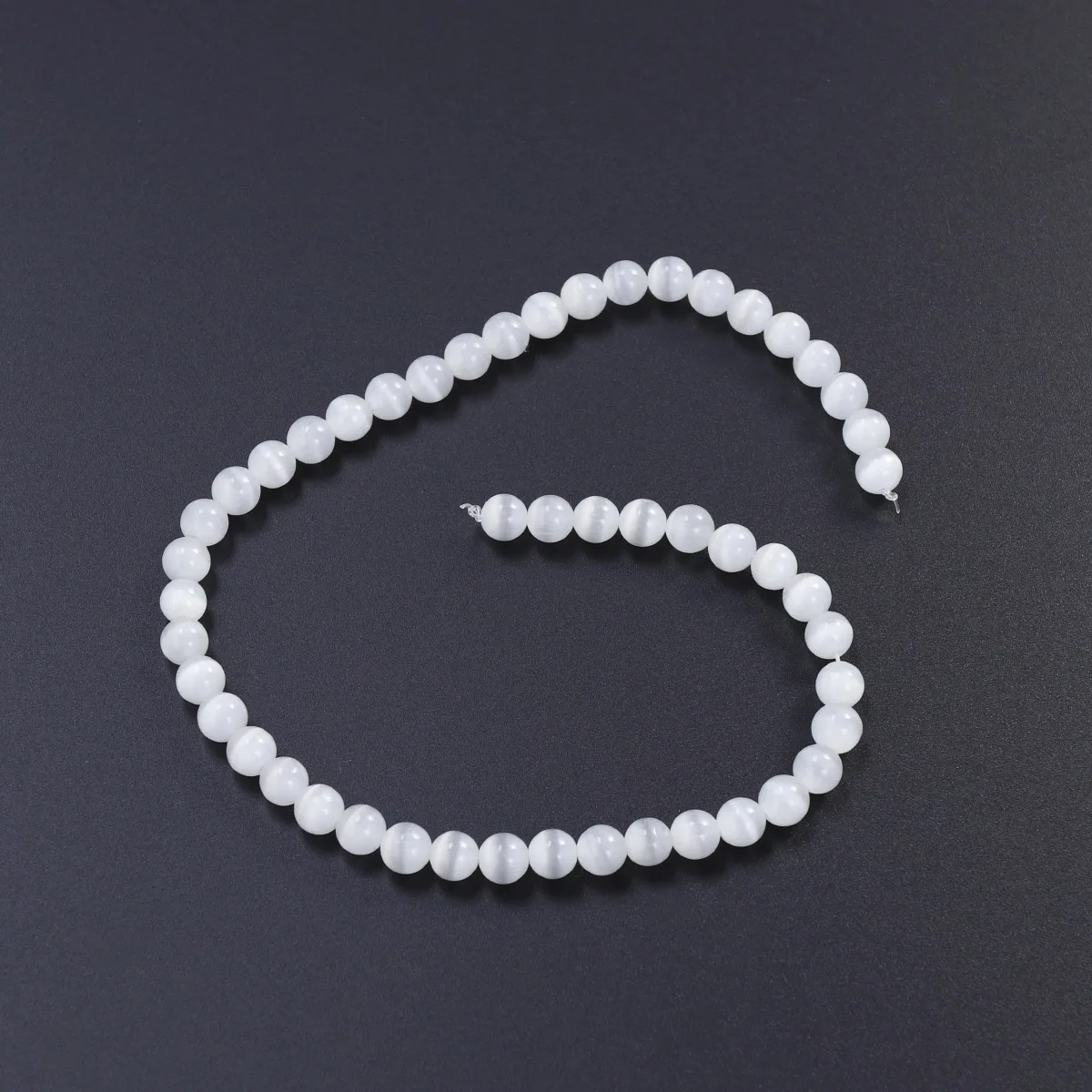 

101pc 4Mm Natural Opal Gemstone Beaded Bracelet Cat Eye Stones Jewelry For Women Men Unisex Beads Accessories Easy