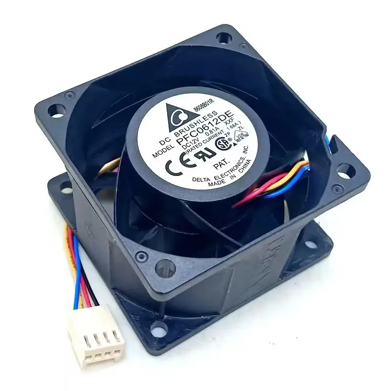 1pcs 60mm pwm cooler 6cm 13500RPM For Delta 6038 12V server chassis fan pfc0612de 60X60X38 mm violent large volume cooling fan