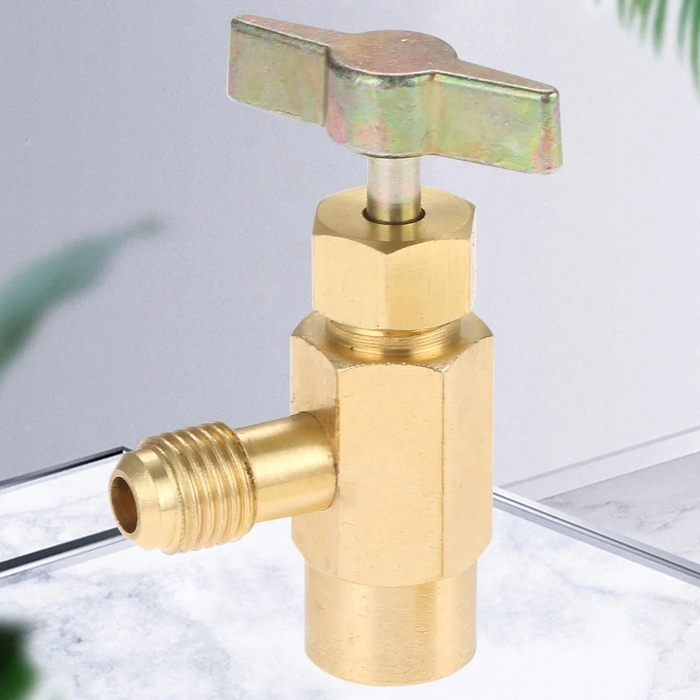 

R1234A Refrigerant Can Bottle Tap Opener 1/2 Female Thread Self-Sealing Can Tap Bottle Opener Brass Self-Sealing Bottle Opener