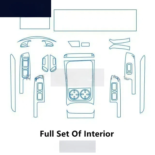 For XPENG G9 22-23 Car Interior Center Console Transparent TPU Protective Film Anti-scratch Repair Film Accessories Refit