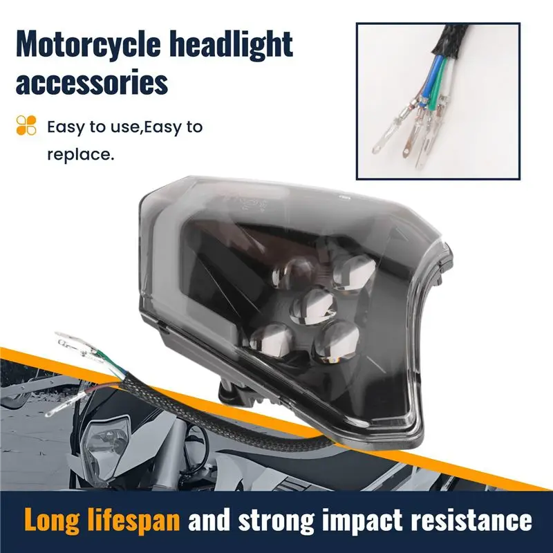 A03Z-6X Dirt Bike LED Headlight For Enduro Motorcycle Pit Bike ATV TC FE TE EXC XCW SXF SX 125 250 300 350 450 500 530