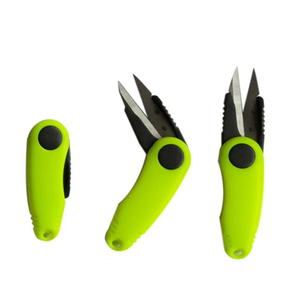 Foldable Shrimp-Type Stainless Steel Fishing Scissor Clipper - Multi-Purpose Tackle - Color Options