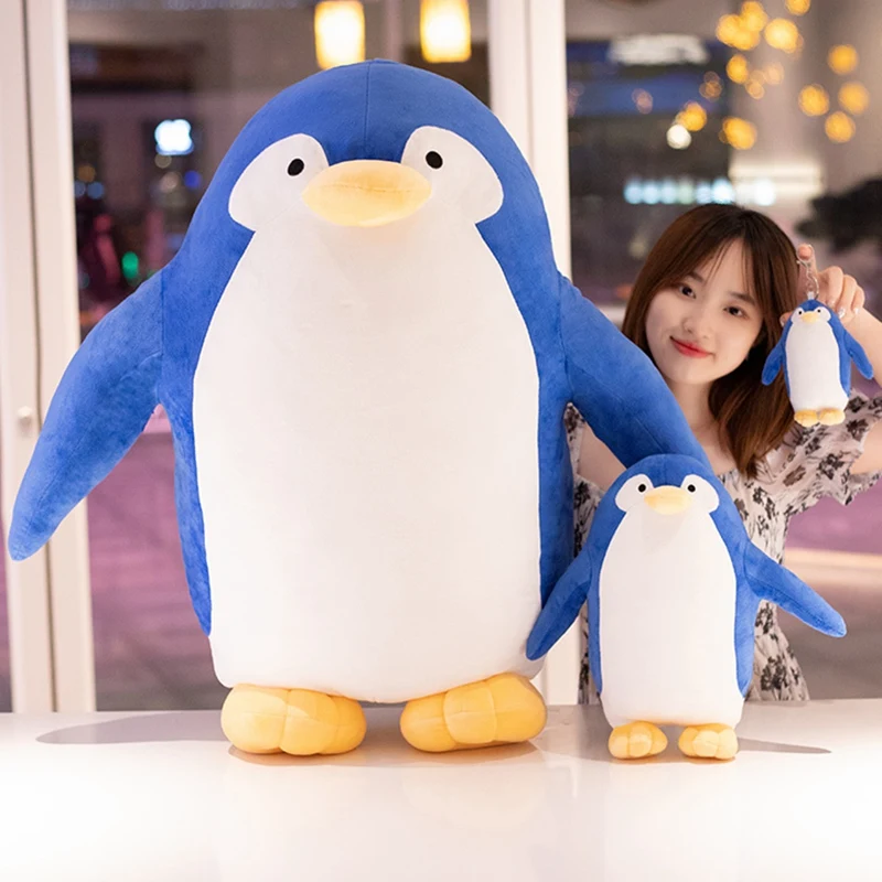 15-80cm New Blue Cloth Lion Doll Penguin Toy Muppet Plush Toys Anya Forger Plush Toys Pillow