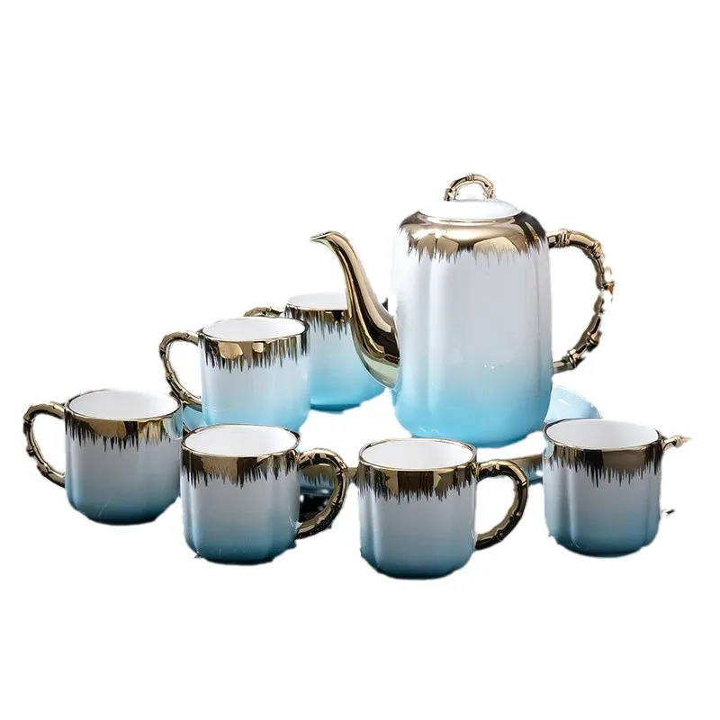 advanced electroplating kettle light luxury gradual change high value ceramic