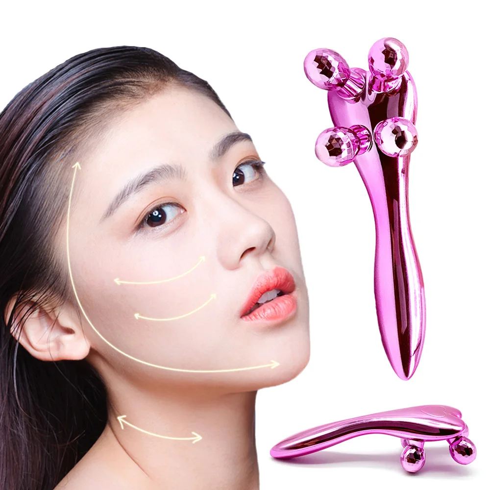 Face Roller 4D Neck Massager Anti Cellulite Massager Massage Stick Y Shape Slimming Body Shaper Fat Burner Weight Loss 360Rotate