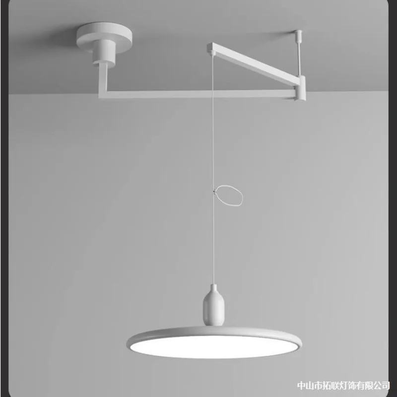 Rocker UFO 2024 New Minimalist Restaurant Chandelier Italian High-end Modern Simple Dining Room Displaceable Table Light