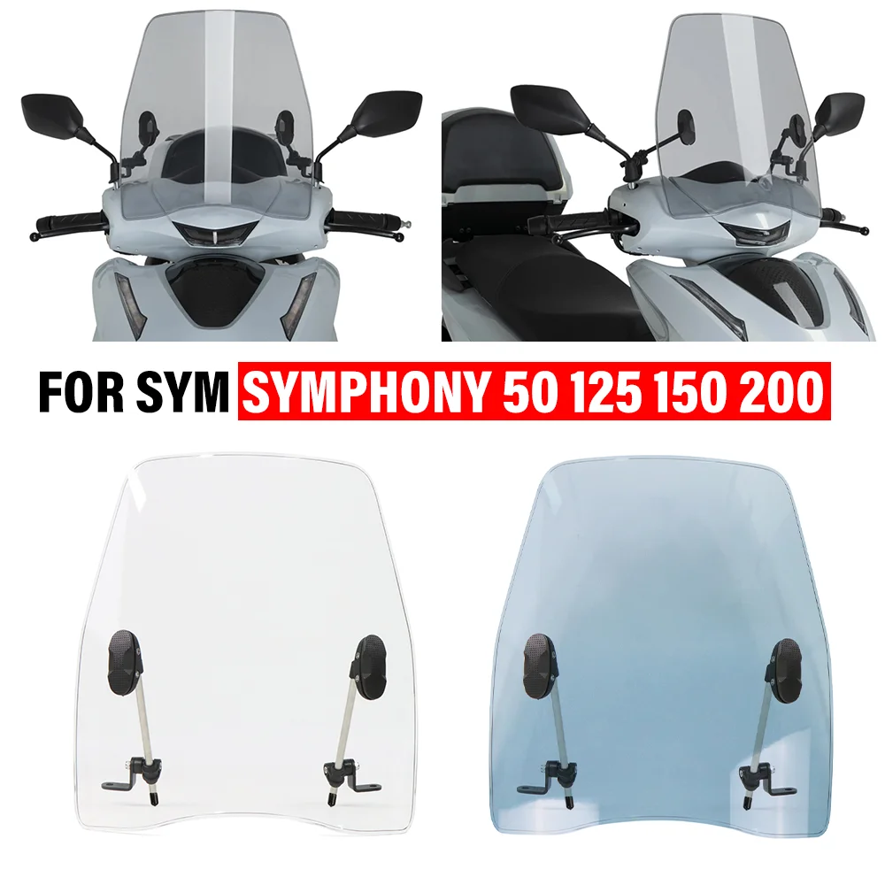 

Универсальный ветрозащитный экран для мотоциклов SYM SYMPHONY 50, 125, 150, 200, ветрозащитный дефлектор для мотоциклов и скутеров