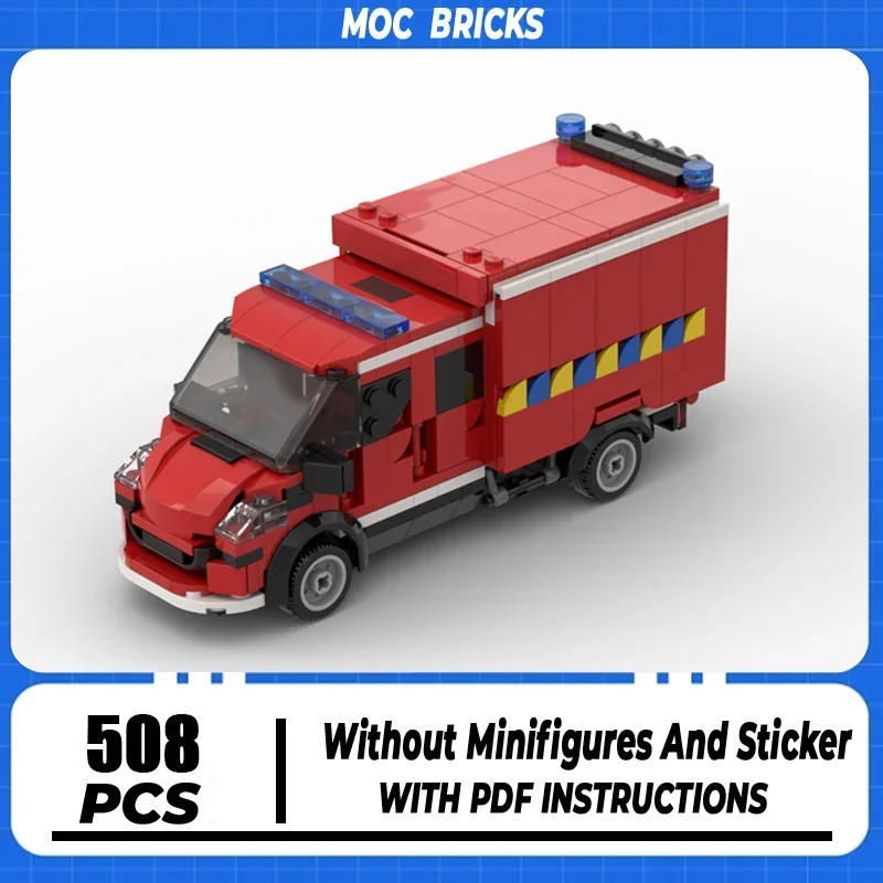 

Moc Building Blocks Car Series Belgian Fire Truck Tools Equipment Model Technology Brick Brand-name Vehicle DIY Toy For s