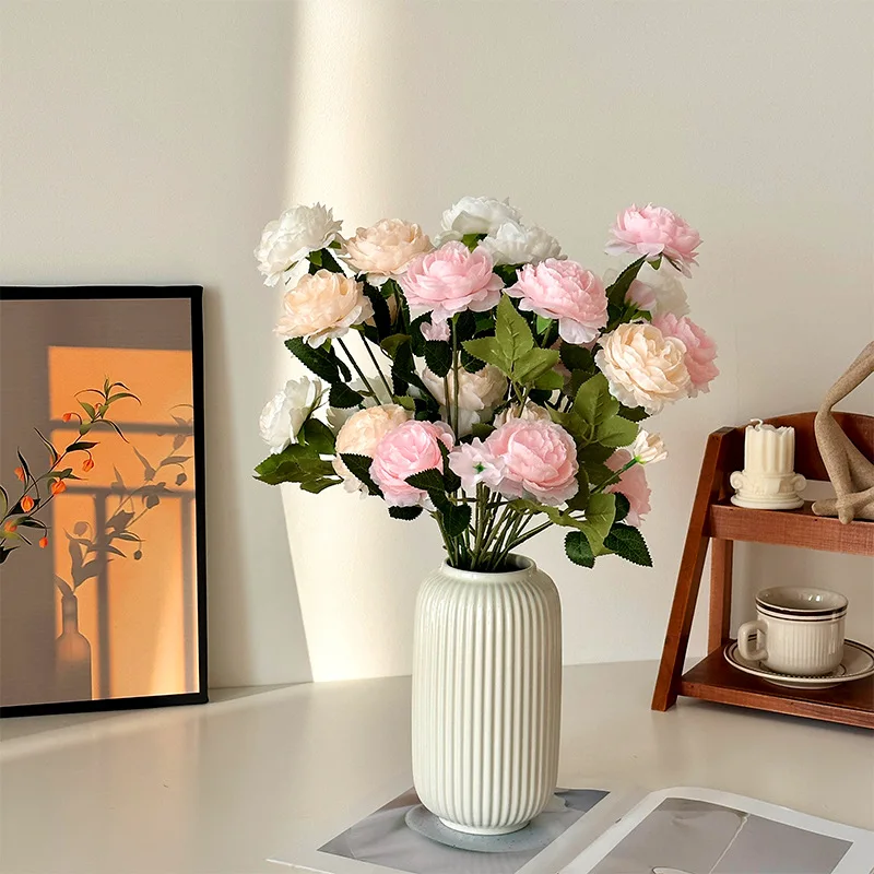 3 Head Peony Bouquet Versatile Artificial Peony Bouquet Simulated Peony Decoration High-Quality For Event Decoration Home Table