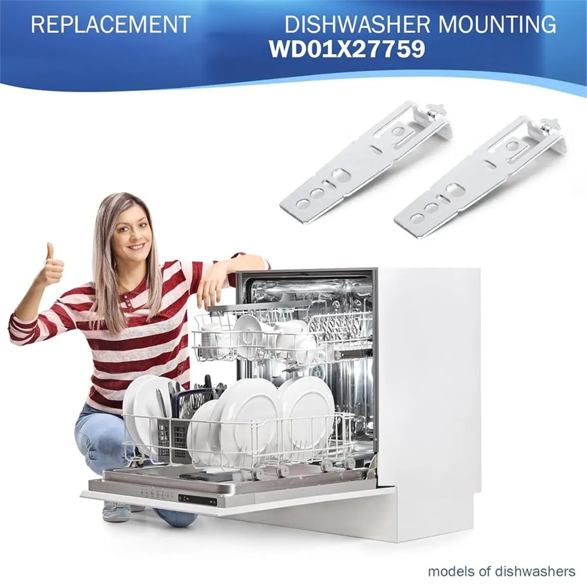 Dishwasher Mounting Fastening Bracket, WD01X27759 Dishwasher Quartz Countertop Install Clips