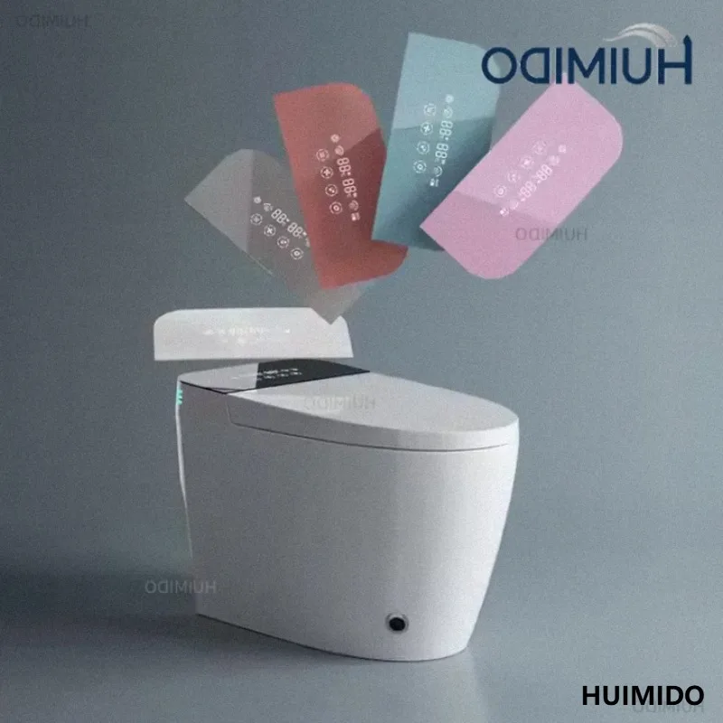 Automatic Flip-top Bathroom Toilet Smart Electric Toilet Foot-sensing, Including Water Tank and Mobile Phone Control