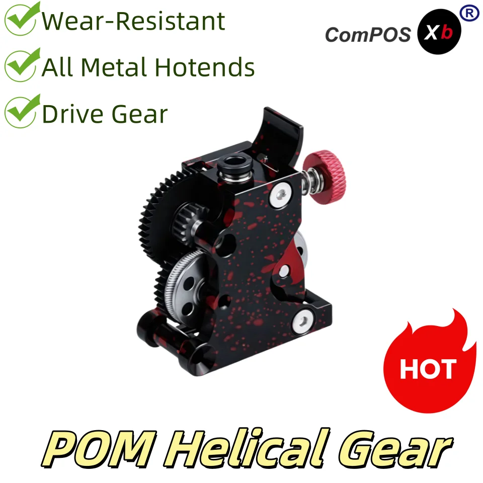 New Upgraded Super Light Large Gear HGX-LITE Extruder Hardened Steel Reduction Gear Compatible with Voron, Ender 5 Series