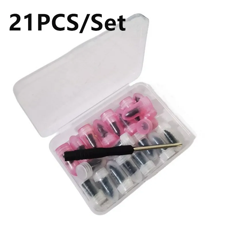 21PCS Vacuum Car Tyre Repair Rubber Nail Set Universal Tire Screw Tubeless Repair Tools Accessories Kit for Motorcycle Truck