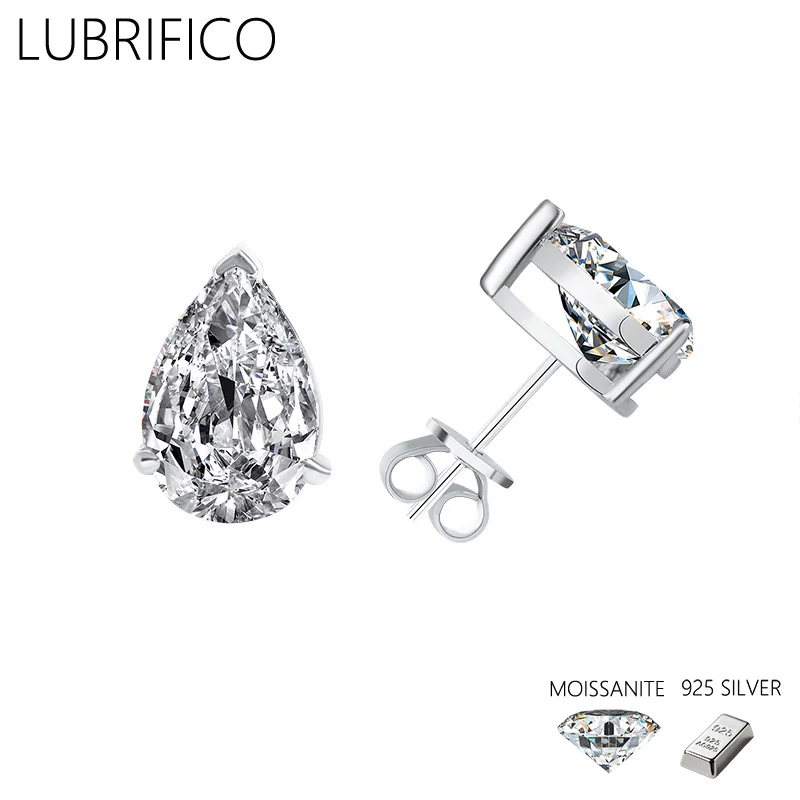 2.0-4.0ct D Color Moissanite Earring 925 Sterling Silver Lab-Grown Diamonds Ear Stud For Women Fine Jewelry Wedding