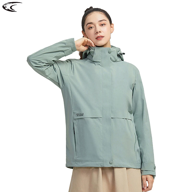 LNGXO Winter Fleece Jackets Women 3 In 1 Waterproof Warm Windbreaker Hiking Camping Skiing Raincoat Outdoor Windproof Jacket