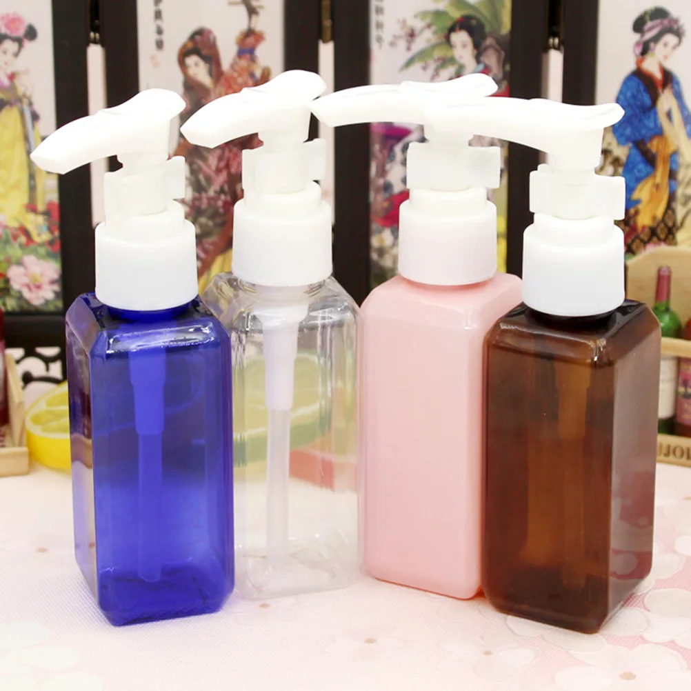 8 قطعة 50 مللي إعادة الملء الصحافة موزع الصابون زجاجات مضخة مربعة للصابون السائل غسول الشامبو الحمام المطبخ استخدام
