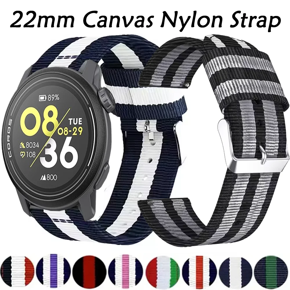 22Mm Canvas Nylon S…
