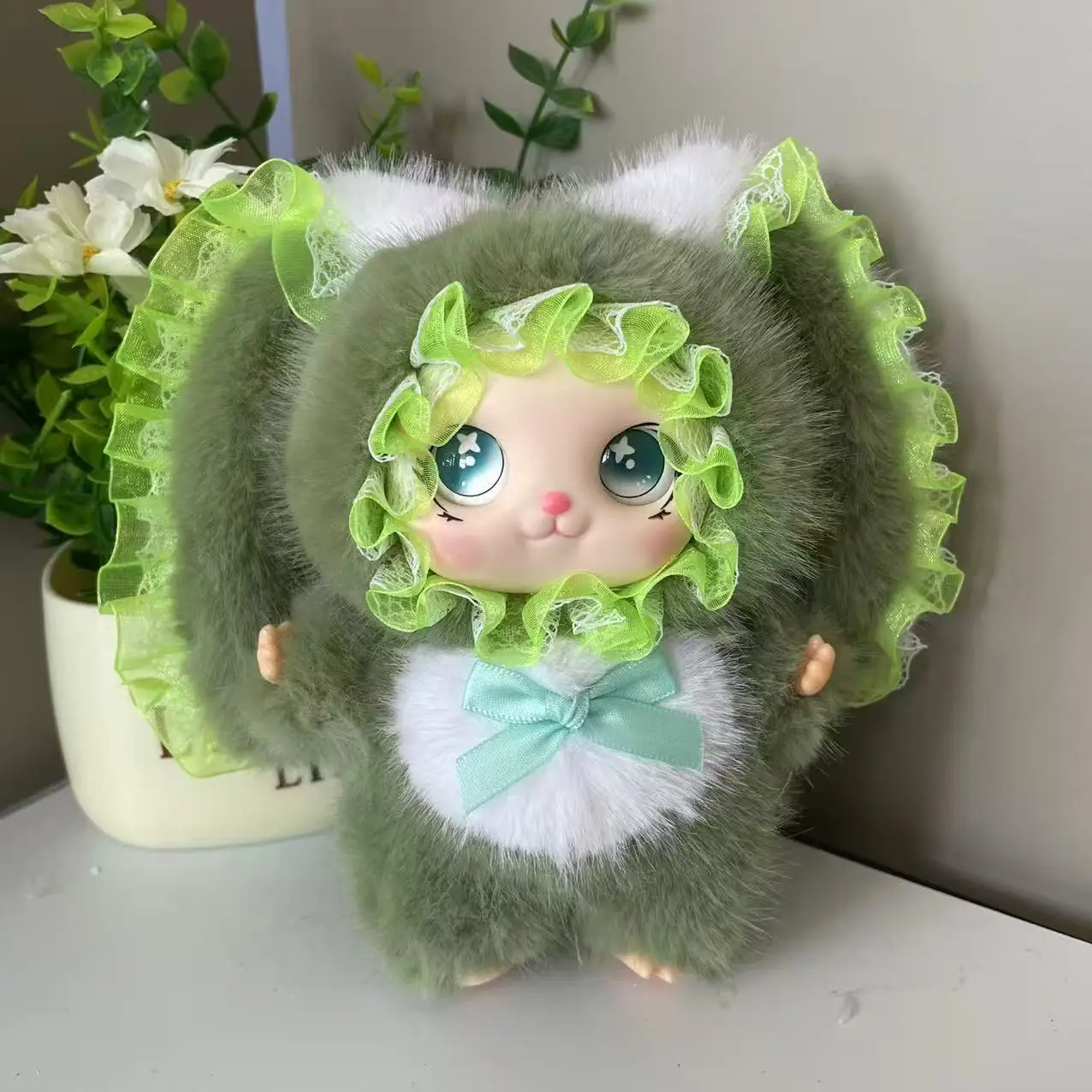 New model Bunny Doll, Big-eared Cartoon Pendant, Soft Plush Keychain, Lovely Backpack Ornament, Sweet Exquisite Gift