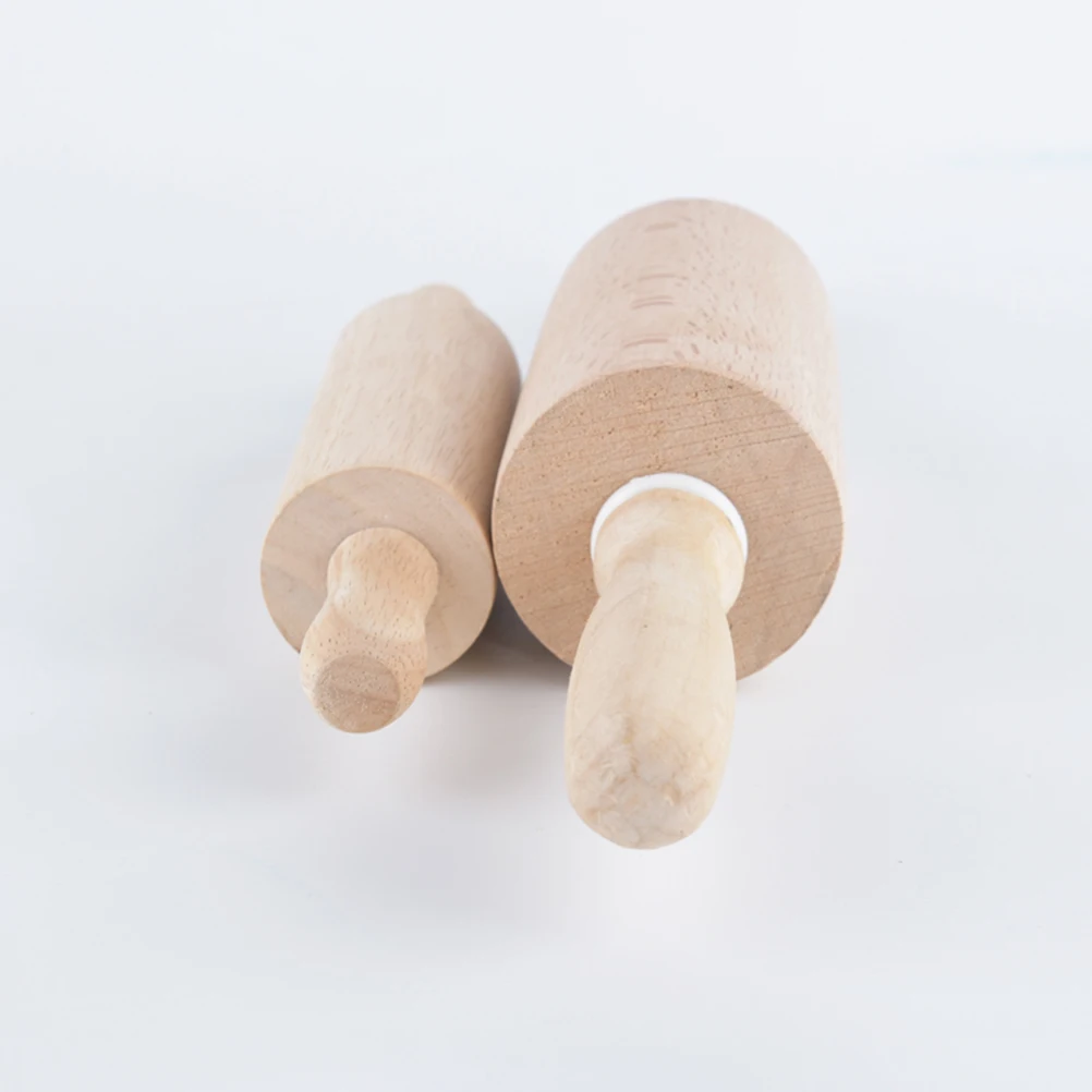 

2 Pcs Wooden Rolling Pin Unpainted Flour Roller Safe for Baking Moisture Resistant H Washable Kitchen Tool