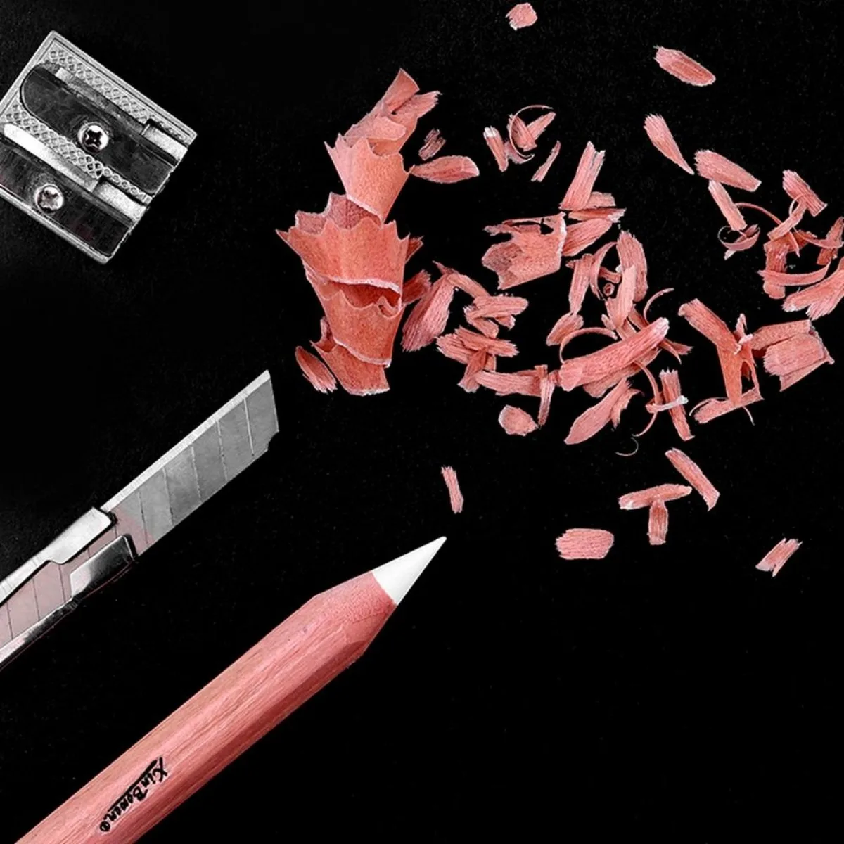 2 Pçs/set Engrossado Esboçar Lápis de Carvão Branco Arte Destaque Lápis Para Desenho Iniciante e Shading Papelaria