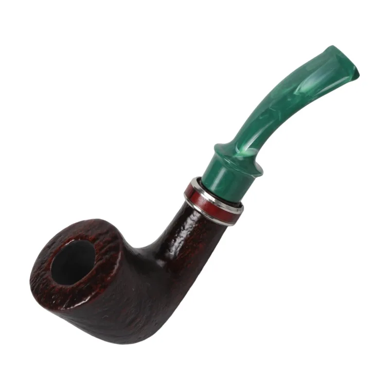 Wood Smoking Pipe Red Handmade Carved Smoke Pipe Men's Gift