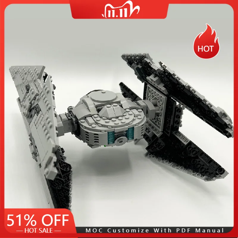 

702 PCS MOC Star Battle H-Wing Starfighter Model Building Blocks Brick Creative Assembly Educational Toys Kids Christmas Gifts