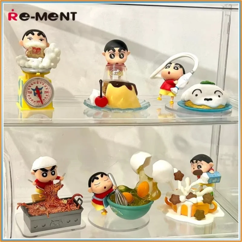 

Подлинный Re-Ment Crayon Shin-Chan Help with Cooking Series, слепая коробка, фигурка для закусок, игрушка-коллекционная модель, орнамент, игрушка в подарок