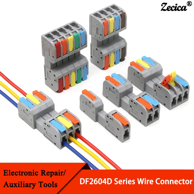 

Docking Mini Quick Wire Connector Universal Compact Electrical Wiring Connectors Push-in Butt Conductor Terminal Block