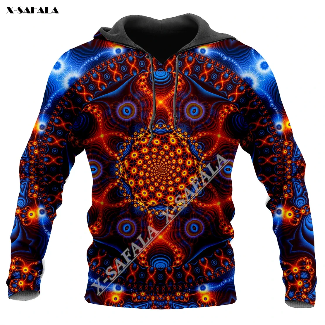 Equilibrium Geometry Psychedelic Mandala 3D Full Print Zipper Hoodie Men Pullover Sweatshirt Hooded Jersey Tracksuits Outwear