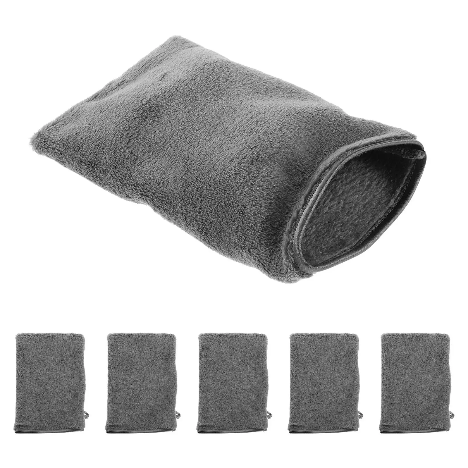 

Набор из 6 супервпитывающих волоконных мочалок для лица и тела, многоразовые мягкие перчатки для снятия макияжа и душа, для бережного ухода за кожей