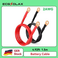 ECGSOLAX 2AWG Electrical Wires Battery Inverter Cable Copper Cord Solar Power Connection Wire for Inverter Car Boat