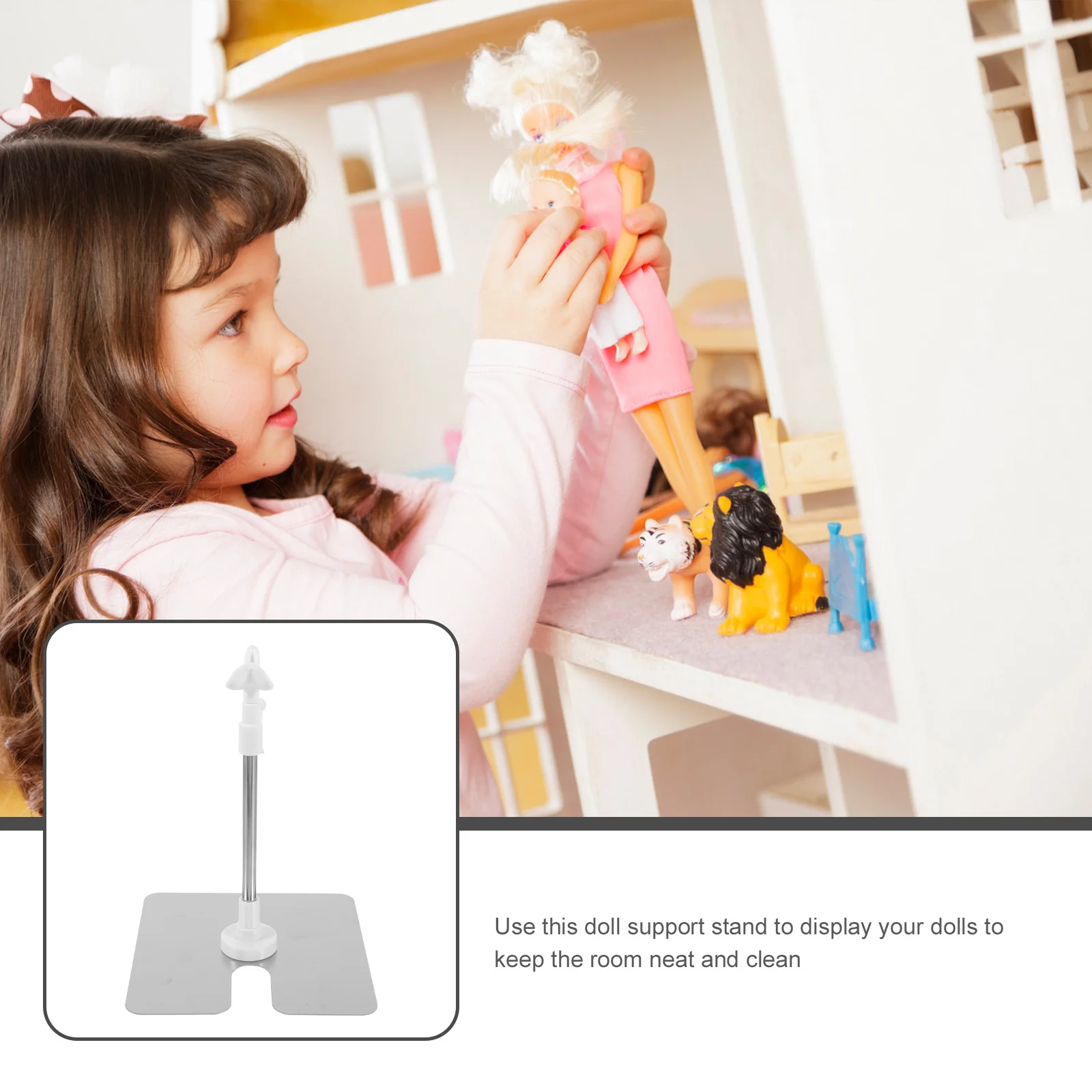 

Stand Adjustable Telescopic Support Frame For Action Figures Display Storage Rack Organizer Holder Stand