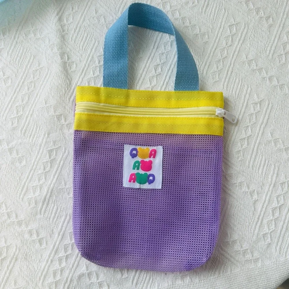 INS Style Foldable Mesh Storage Bag Zipper Pouch Durable Toiletry Bags Travel Organizer Travel