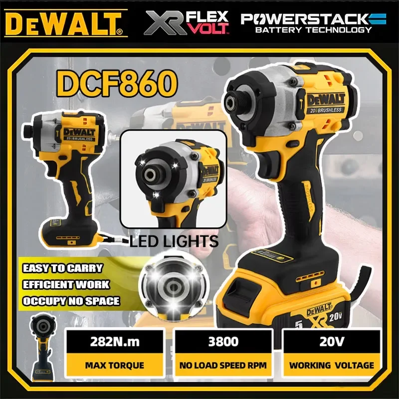 

Аккумуляторная компактная дрель-шуруповерт Dewalt DCF860, бесщеточная электрическая дрель-отвертка, перезаряжаемый электроинструмент, обновленная версия DCF860