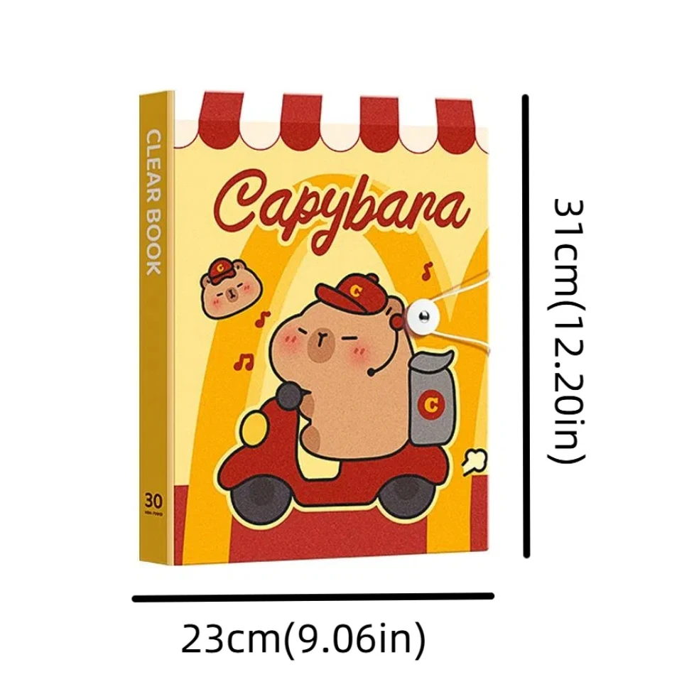 Map File Folder A4 Kapasitas Besar 30/40/60 Kantong, Motif Capybara Panda, Organizer File A4, Map Dokumen, Map Skor Musik, Map Kertas Tes