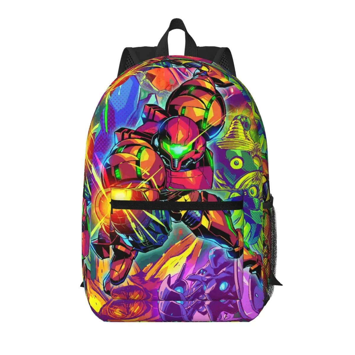 

Metroid II Return Of Samus Student Backpack School Bag Hiking Travel Daypack for Boys Girls Bookbag Shoulder Bags
