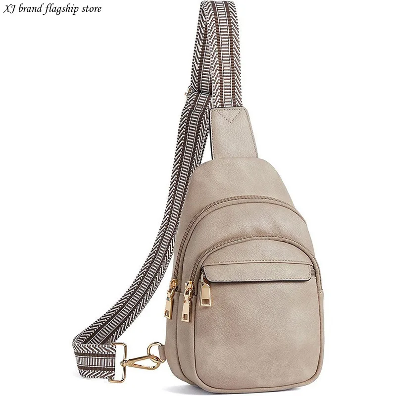 

New women's PU leather chest bag high-quality casual crossbody bag waist bag travel cycling bag mochilas de hombre плечо мужская